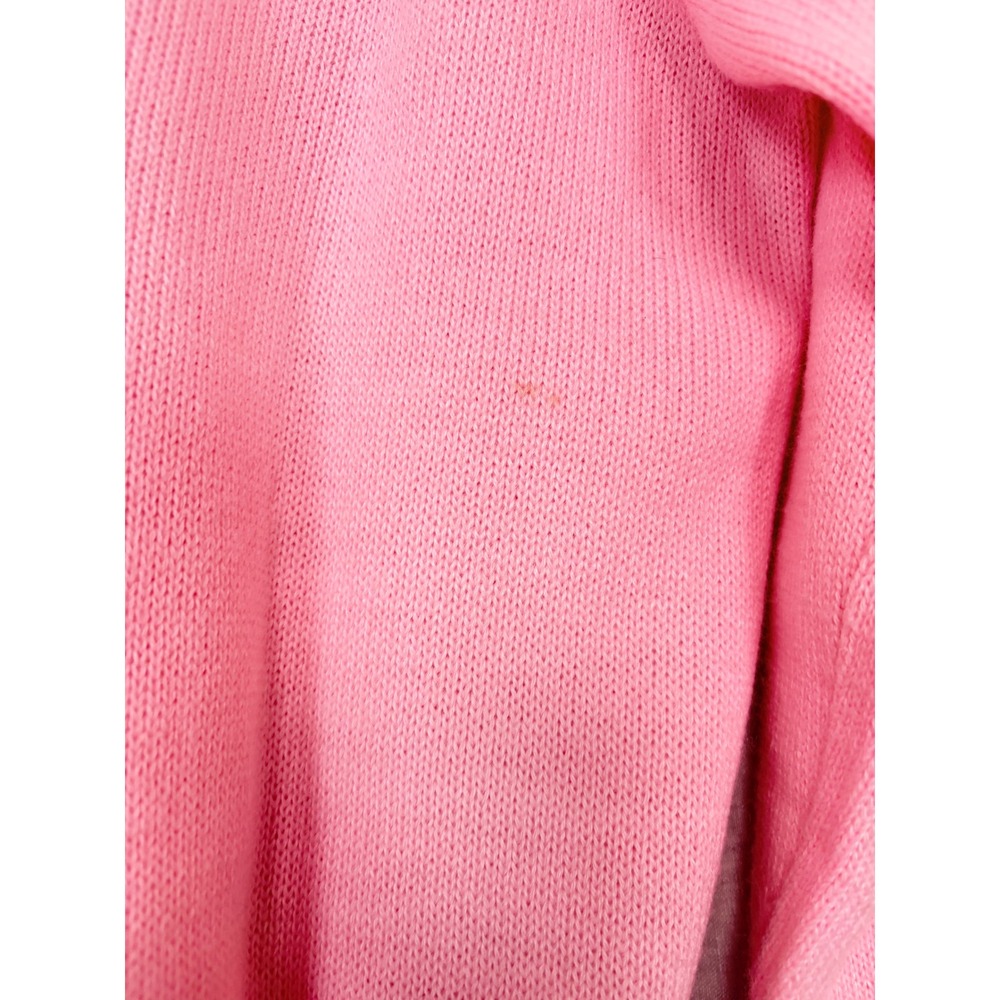 Curry Knits Pink V-Neck Sweater Womens Long Sleeve Ribbed Knit Pullover - Picture 5 of 9